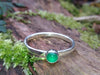 Green Agate Sterling Silver Stacking Ring