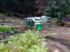 Green Sterling silver Stacking Set