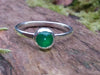 Green Agate Sterling Silver Stacking Ring