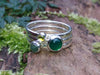 Greens Sterling Silver Stacking Ring