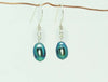 Black freshwater pearl earrings