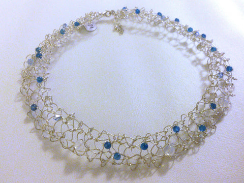 Knitted Silver Collar