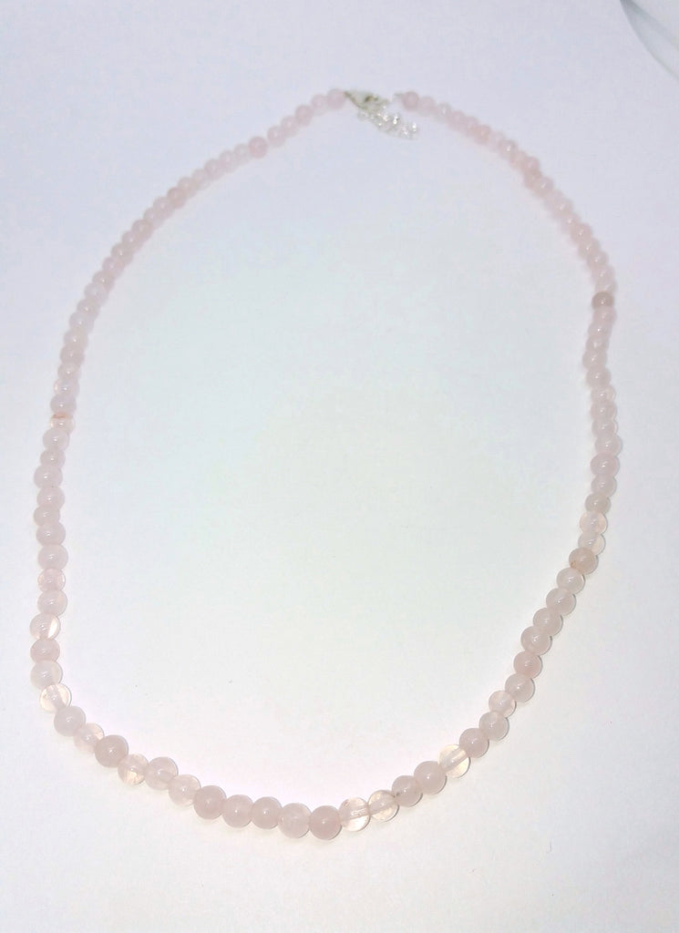 Rose quartz beads necklace 