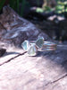 Tiny seaglass sticking ring set