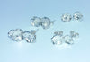 Sterling silver water flower stud earrings